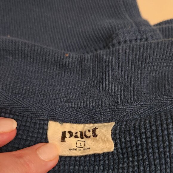 Pact Matching Set - Teal, Waffle Knit Organic Cotton Set - Size L - Picture 7 of 10